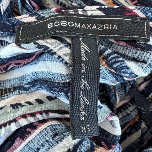 BCBGMaxAzria Striped Sleeveless Romper with Pockets, Size XS - Picture 4 of 7